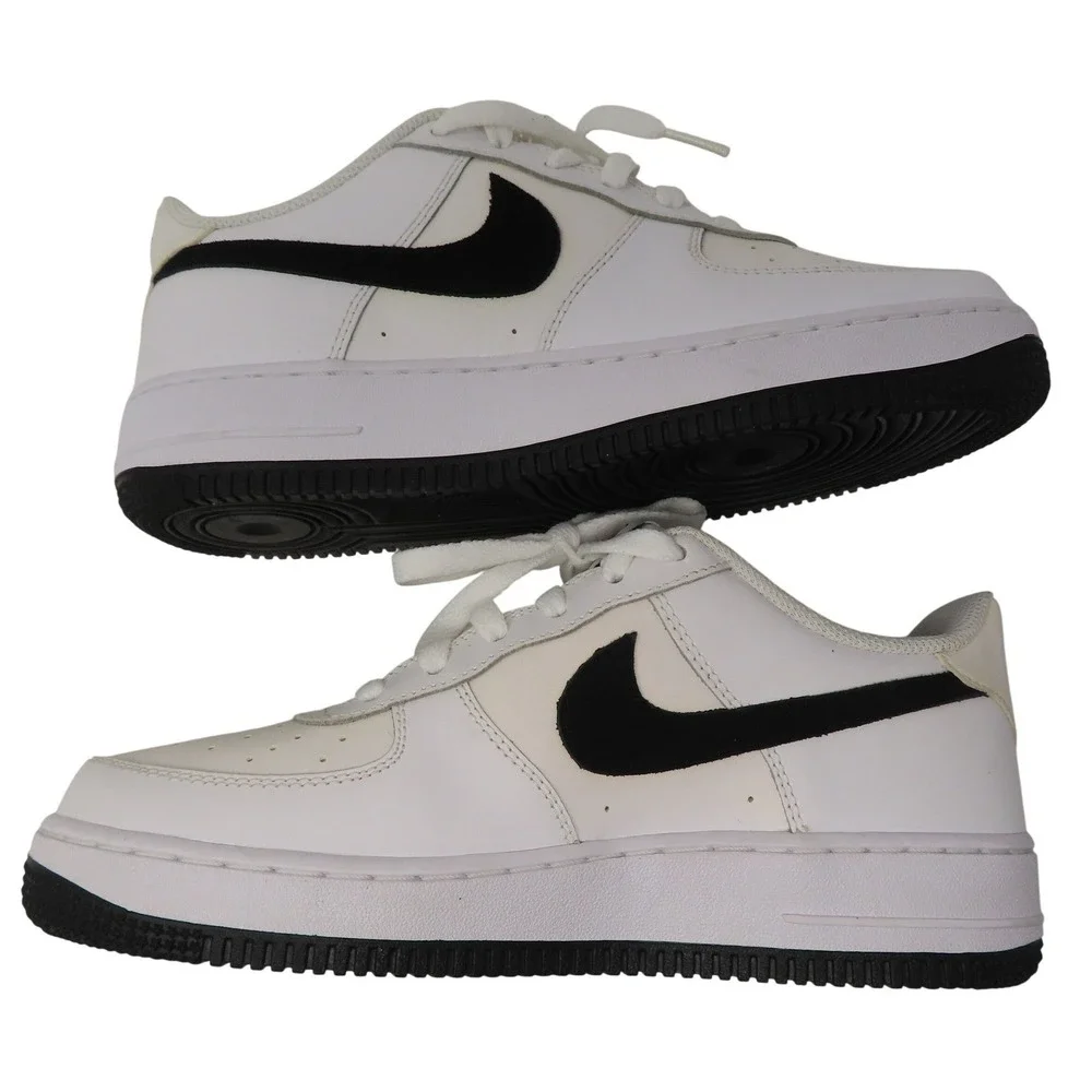 Nike Air Force 1 Low White Black GS Sneakers DH2920-111 Boys Size 7 Y NEW No Box